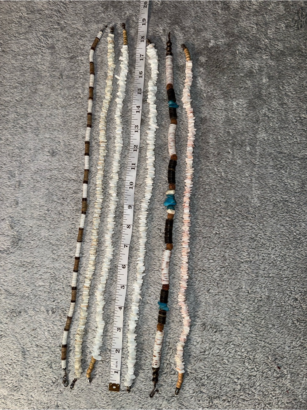 Lot of 6 Vintage Puka Shell Necklaces